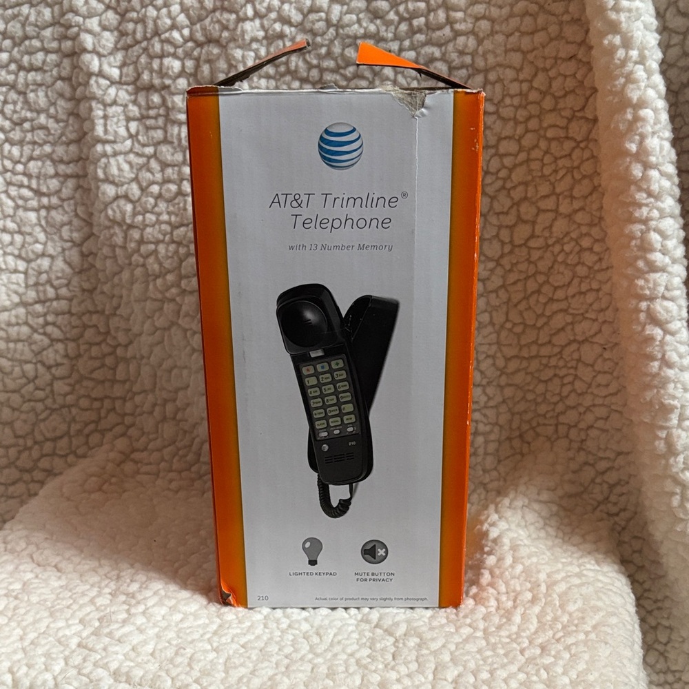 Vintage! AT&T Black Trimline Telephone with Memory Function